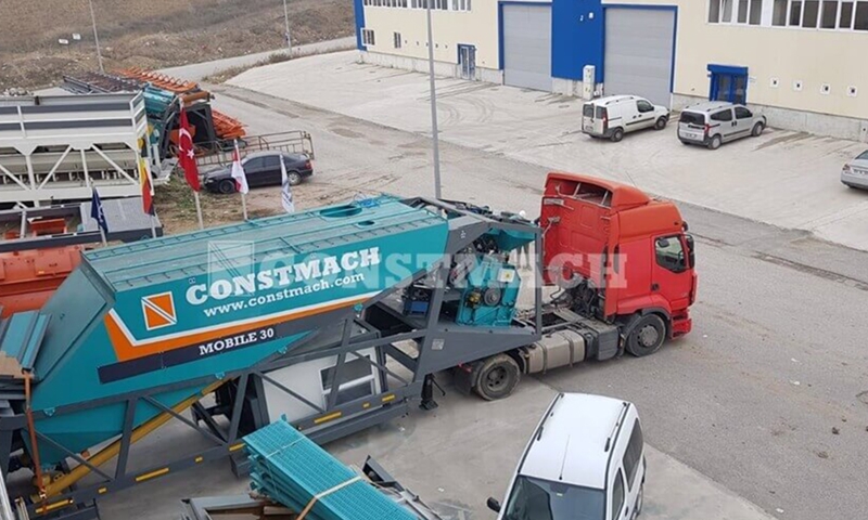 30 m³/h Mobile Concrete plant is shipped for our client in Serbia.