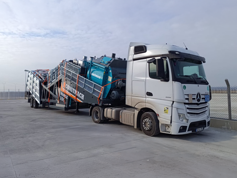 Mobile 100 Concrete Batching Plant Ready for Greece!