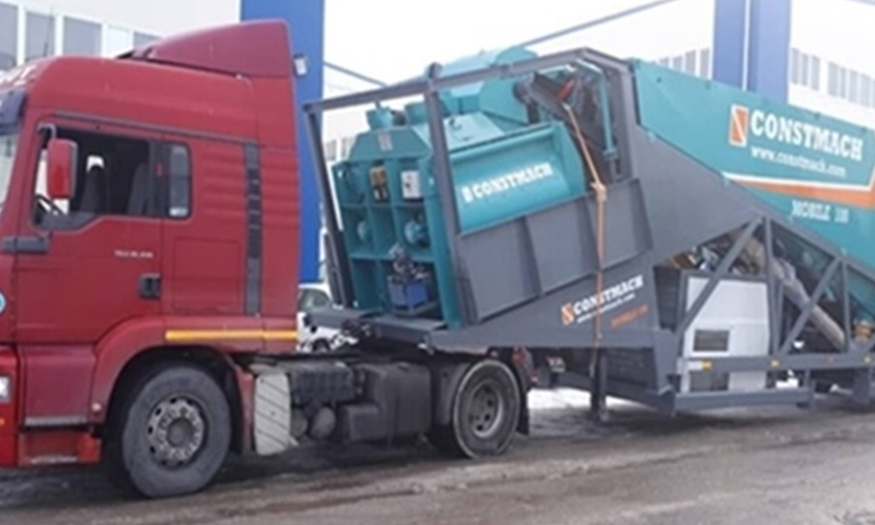 CONSTMACH MOBILE 100 mobile concrete plant is shipped for our customer in Serbia.