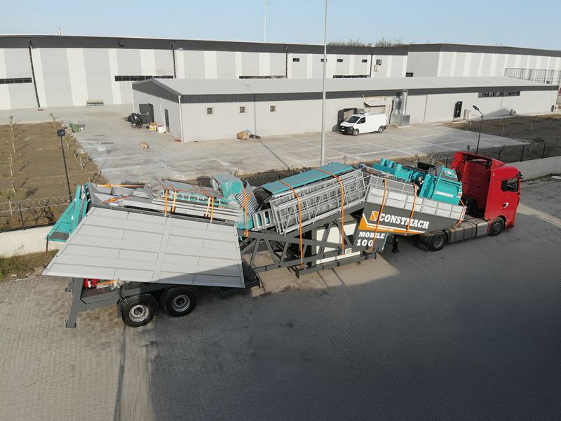 Constmach Ships Mobile 100 Concrete Batching Plant to Niger