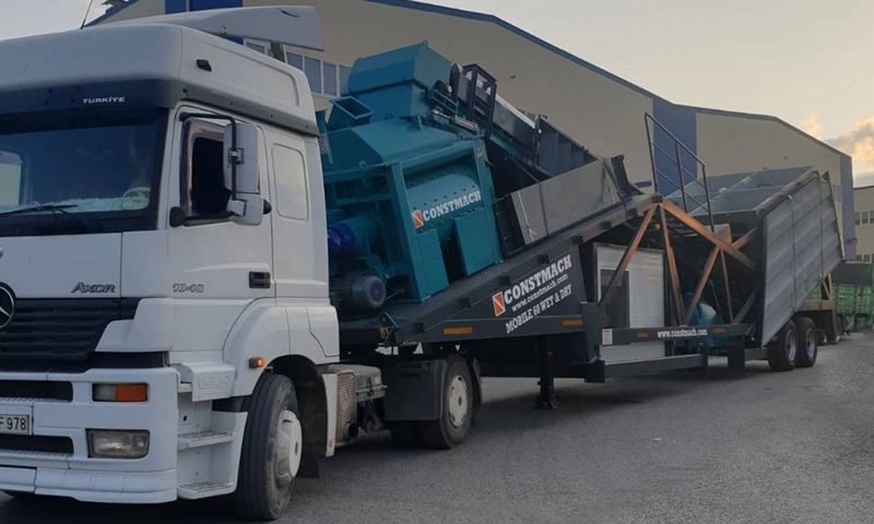 CONSTMACH MOBILE 60 WET & DRY mobile concrete plant is shipped for our customer in Conakry, Guinea!