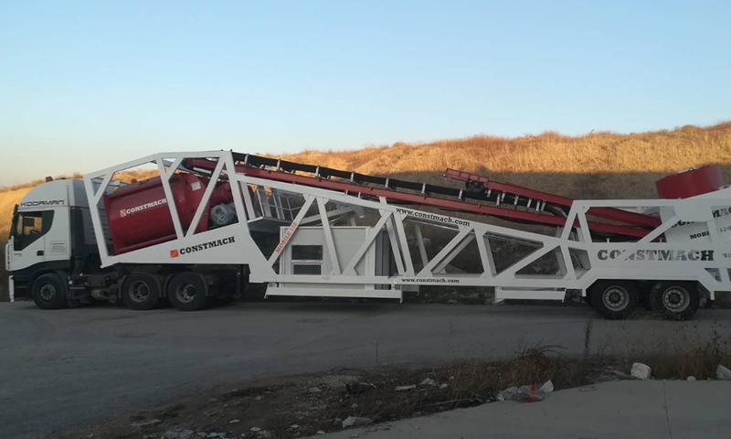 CONSTMACH MOBILE 120 mobile concrete plant is shipped for our customer in USA!