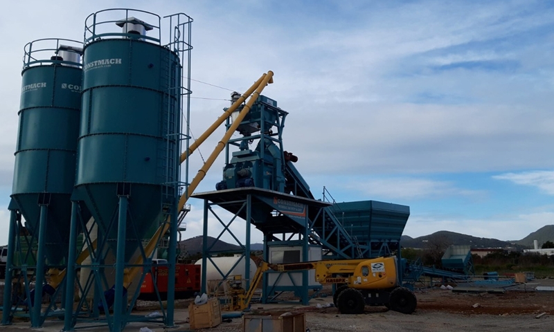 CONSTMACH MOBILE 100 WET & DRY mobile concrete plant is taken into operation for our customer in Ibiza Island, Spain!