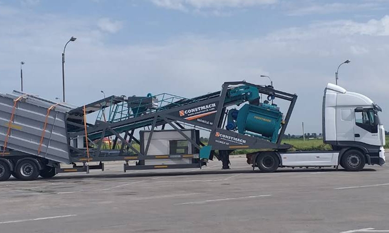 CONSTMACH MOBILE 60 mobile concrete plant is shipped for our customer in Hungary