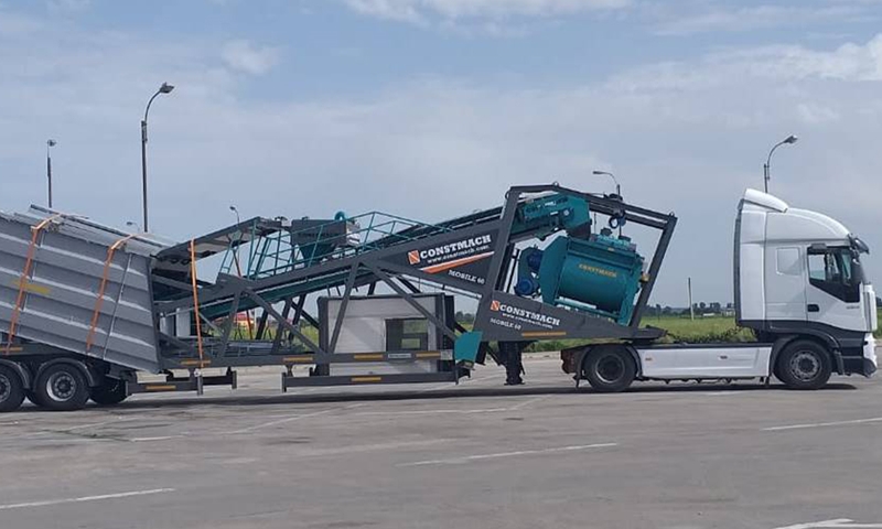 CONSTMACH MOBILE 60 mobile concrete plant is shipped for our customer in Hungary