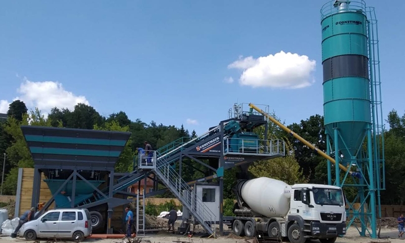 CONSTMACH MOBILE 60 mobile type concrete plant is taken into operation for our customer in Hungary