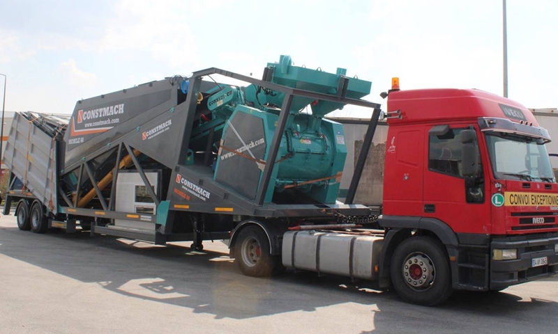 CONSTMACH MOBILE 60 mobile concrete plant is shipped for our customer in Serbia.