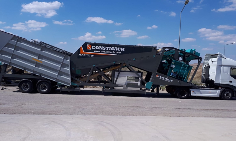 CONSTMACH MOBILE 60 mobile concrete plant is shipped for our customer in Romania.