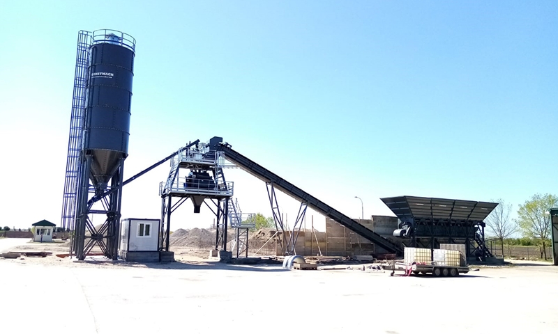 CONSTMACH 60 m3/h stationary concrete batching plant is taken into operation for our customer in Serbia