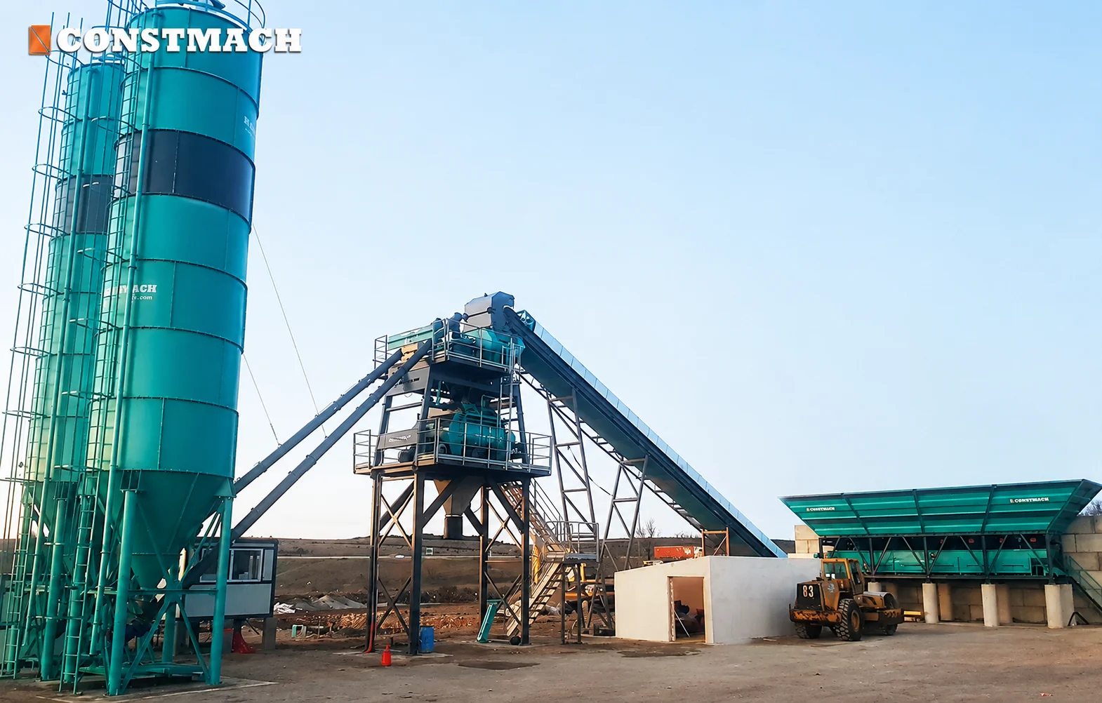 CONSTMACH Stationary 100 Concrete Batching Plant Successfully Commissioned in France