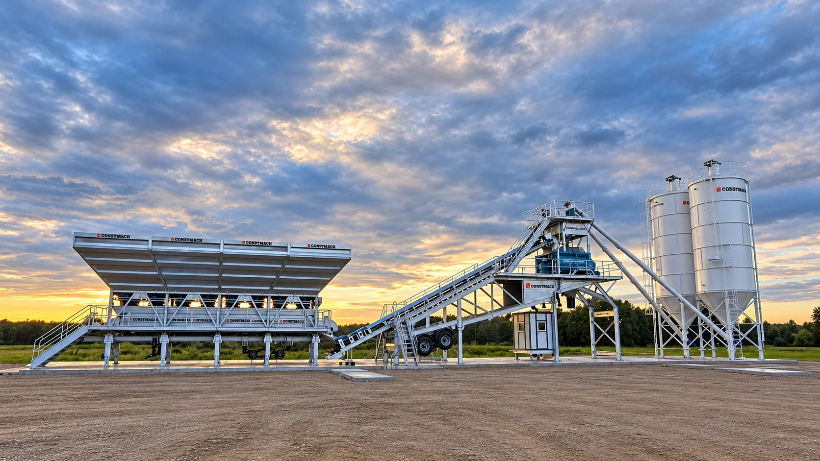 MOBILE 120 Fully Galvanized Concrete Batching Plant Now in Poland