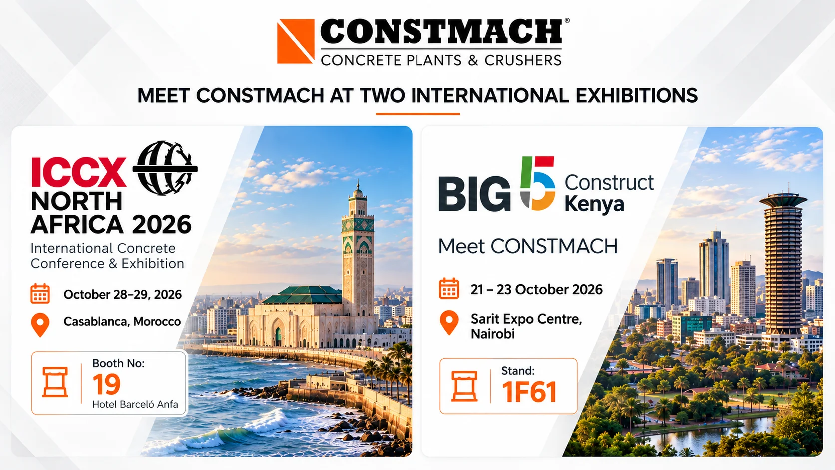 CONSTMACH at Two Major International Exhibitions in October 2026!