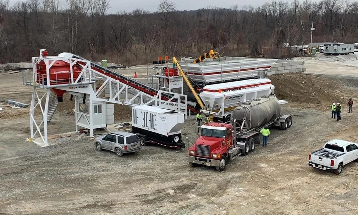 CONSTMACH Mobile 120 Concrete Batching Plant Commissioned in New York, USA